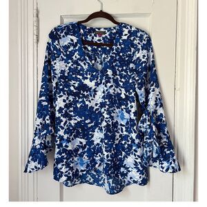 Vince Camuto Tops Woman Floral Flutter Sleeves Blouse Size XS